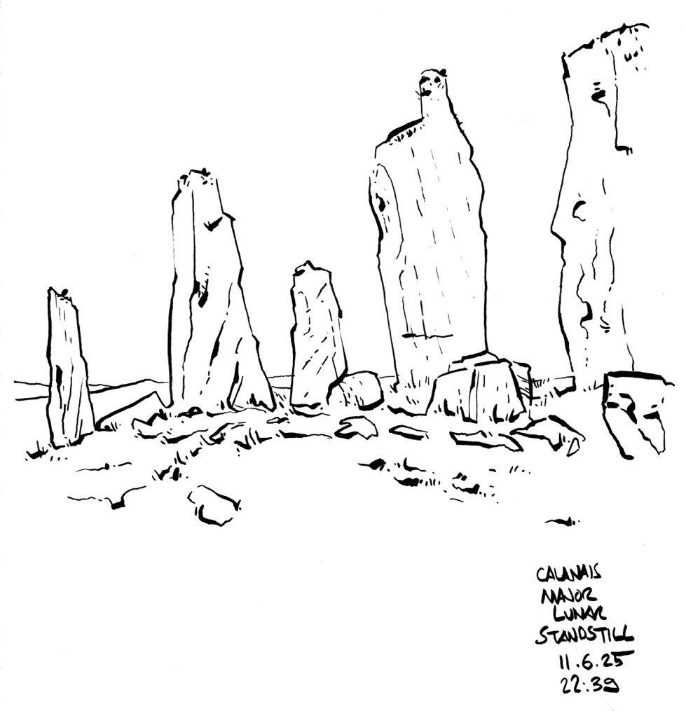 Calanais stones at the lunistace